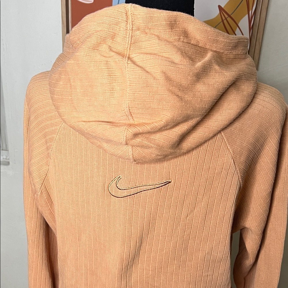 Nike Cotton Knit Hoodie Sweatshirt Size XS in Cognac Color - Picture 7 of 13